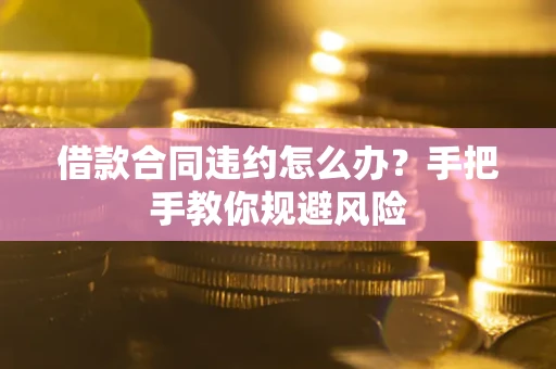 武汉借款合同违约怎么办？手把手教你规避风险