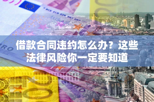 武汉借款合同违约怎么办？这些法律风险你一定要知道