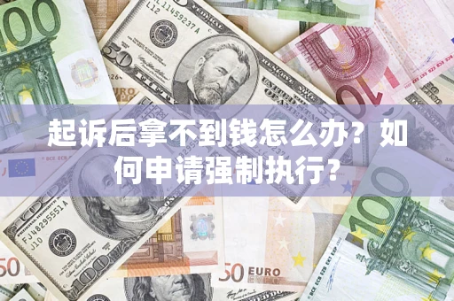 武汉起诉后拿不到钱怎么办？如何申请强制执行？