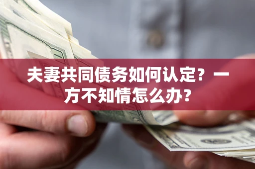 武汉夫妻共同债务如何认定？一方不知情怎么办？