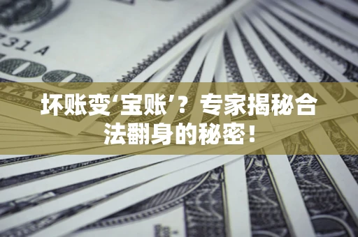 武汉坏账变‘宝账’？专家揭秘合法翻身的秘密！