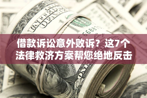 武汉借款诉讼意外败诉？这7个法律救济方案帮您绝地反击！