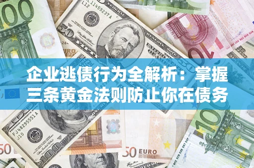武汉企业逃债行为全解析：掌握三条黄金法则防止你在债务乱局中“踩雷”