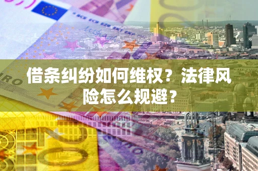 武汉借条纠纷如何维权？法律风险怎么规避？