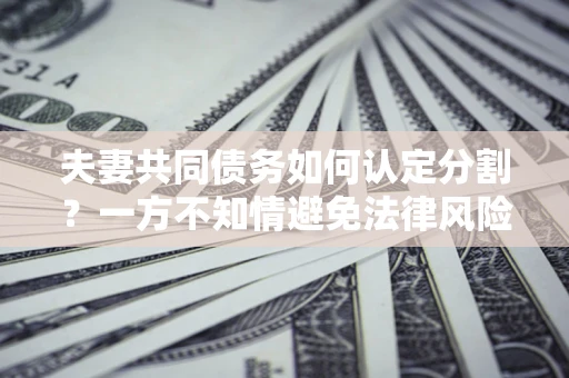 武汉夫妻共同债务如何认定分割？一方不知情避免法律风险必看！